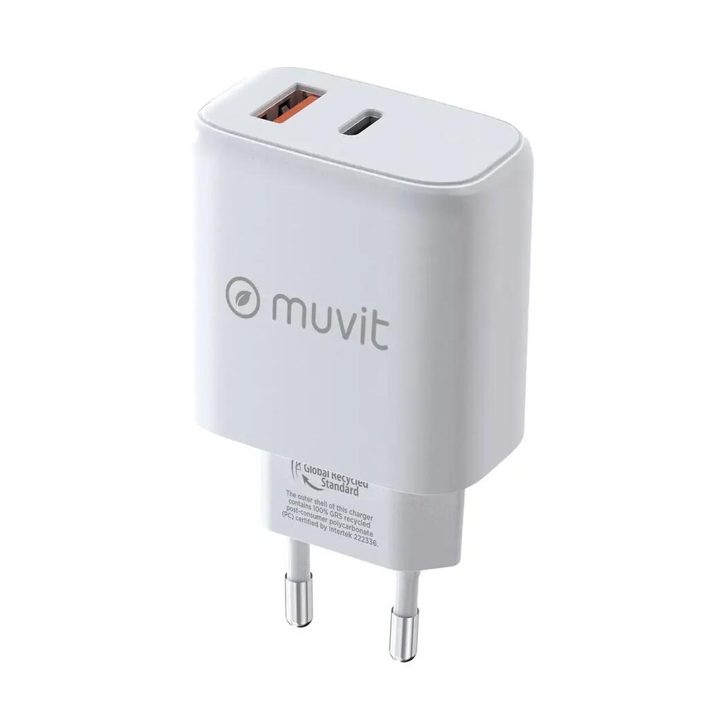 Wall Charger MUVIT FOR CHANGE MCD320 White