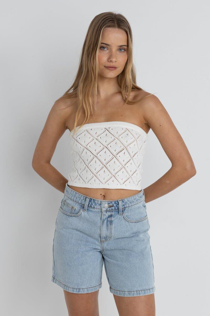 Islander Strapless Gebreide Top Dames 3/5
