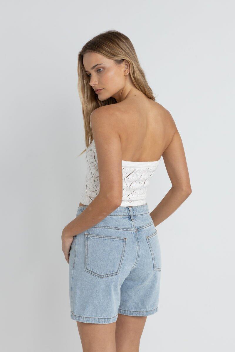 Islander Strapless Gebreide Top Dames 4/5