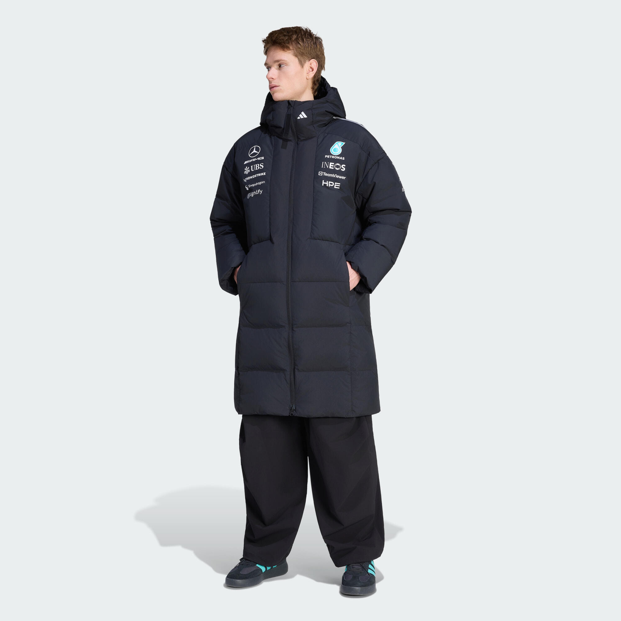 Adidas - Veste Hiver Ingénieurs Mercedes - Amg Petronas Formula 1 Team - Doudoune Duvet - Noir - Decathlon