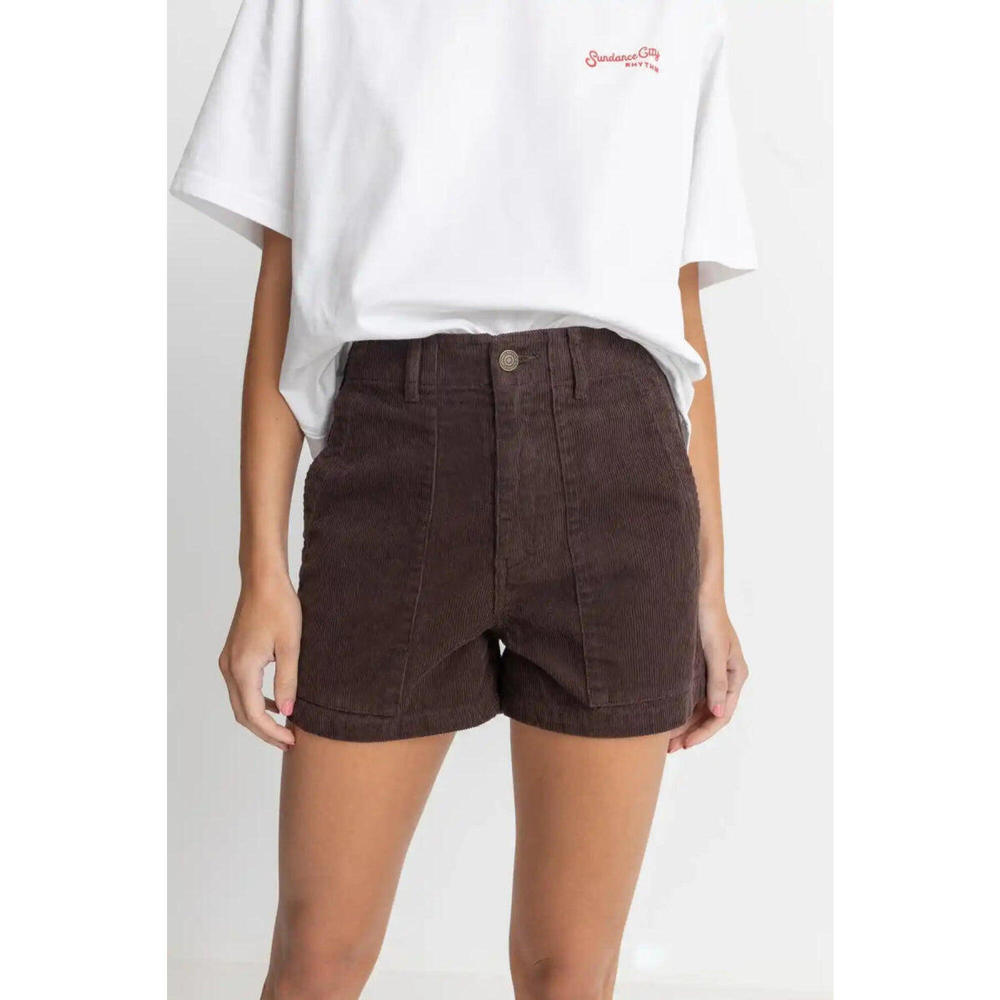 Rhythm - Fatigue Corduroy - Short Femme - Short - Marron - Decathlon