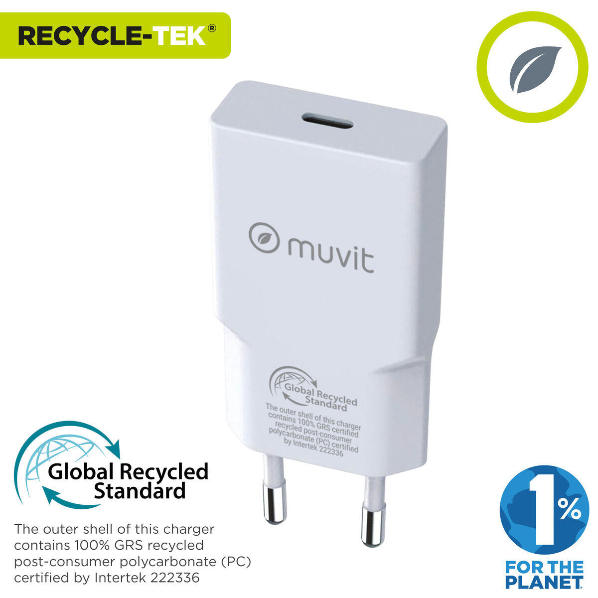 Carregador de Parede MUVIT FOR CHANGE HC-261 Branco 5/5