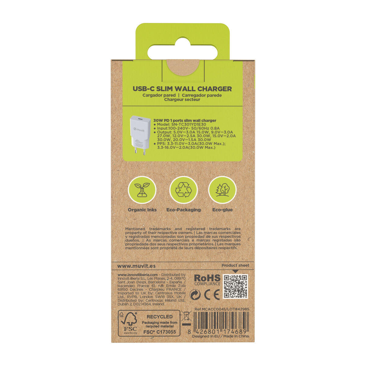 Carregador de Parede MUVIT FOR CHANGE HC-261 Branco 4/5