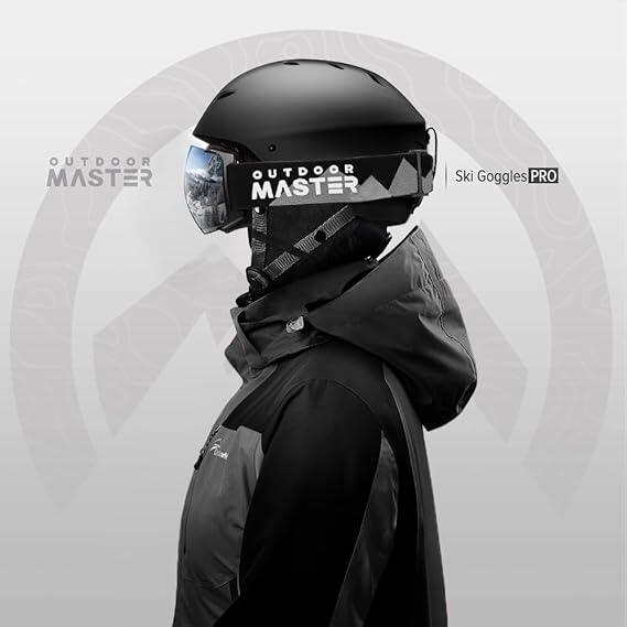 OutdoorMaster Maschera Sci Pro Lenti Intercambiabili,Polarizzate HD,UV400 Nero 3/3