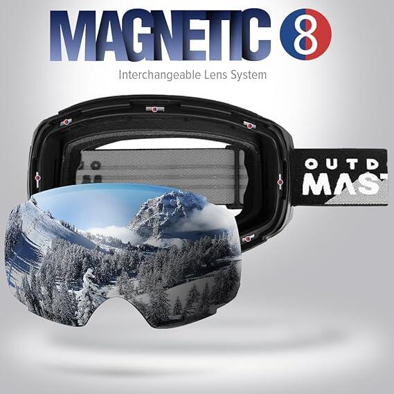 OutdoorMaster Maschera Sci Ultra Con Lenti Magnetiche Intercambiabili, Lenti Toriche Super HD, Anti-Appannamento E Protezione UV400