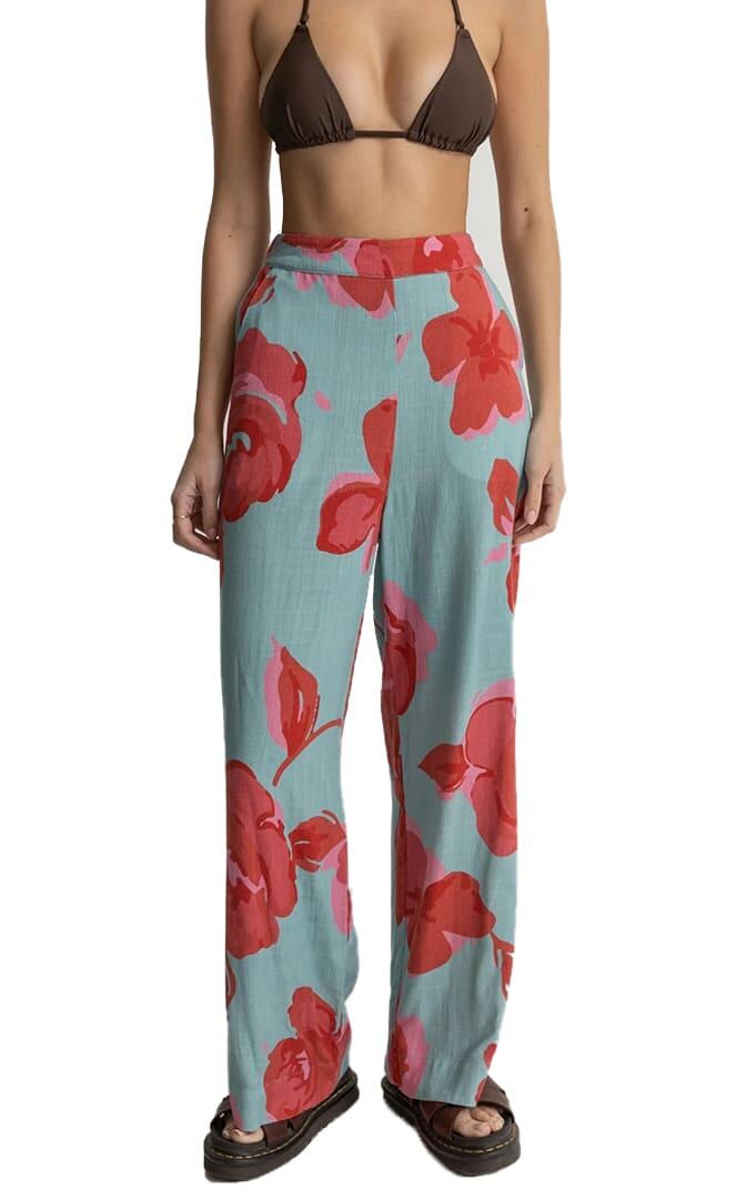Inferna Floral Perna Larga - Calças Mulher 3/6