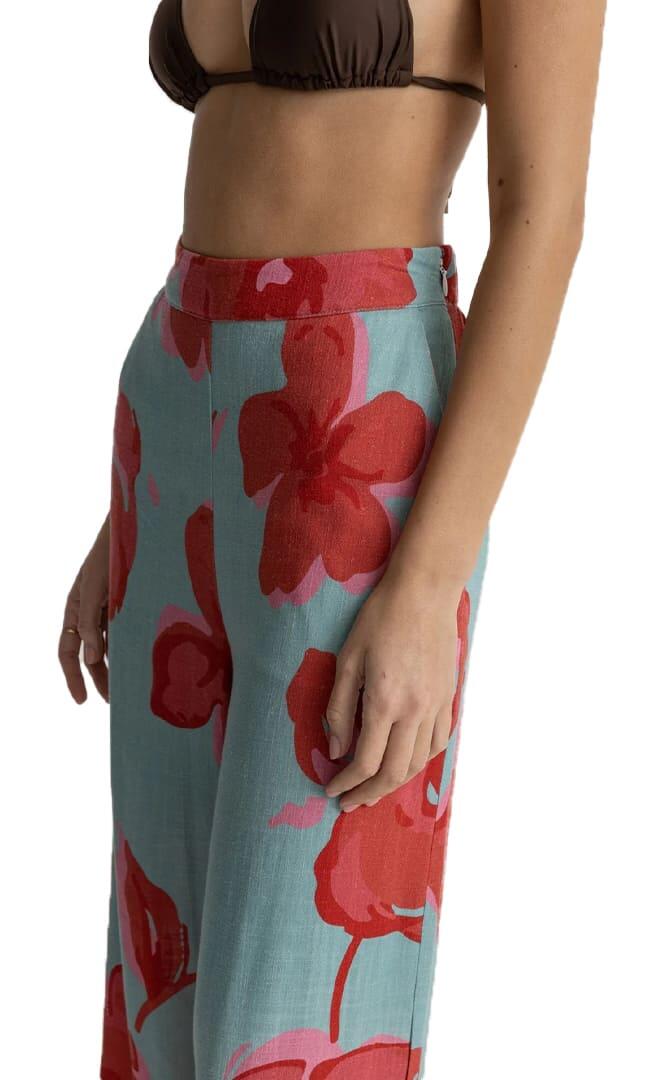 Inferna Floral Perna Larga - Calças Mulher 2/6