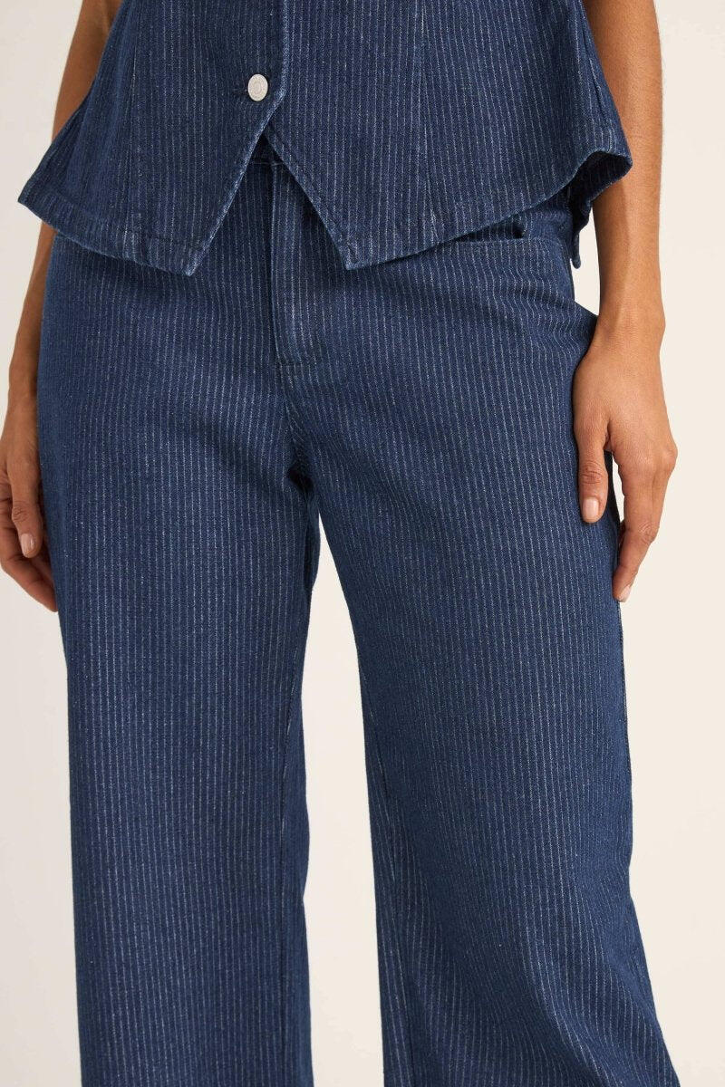 Pinstripe Mid Rise - Pantalon Femme 2/4