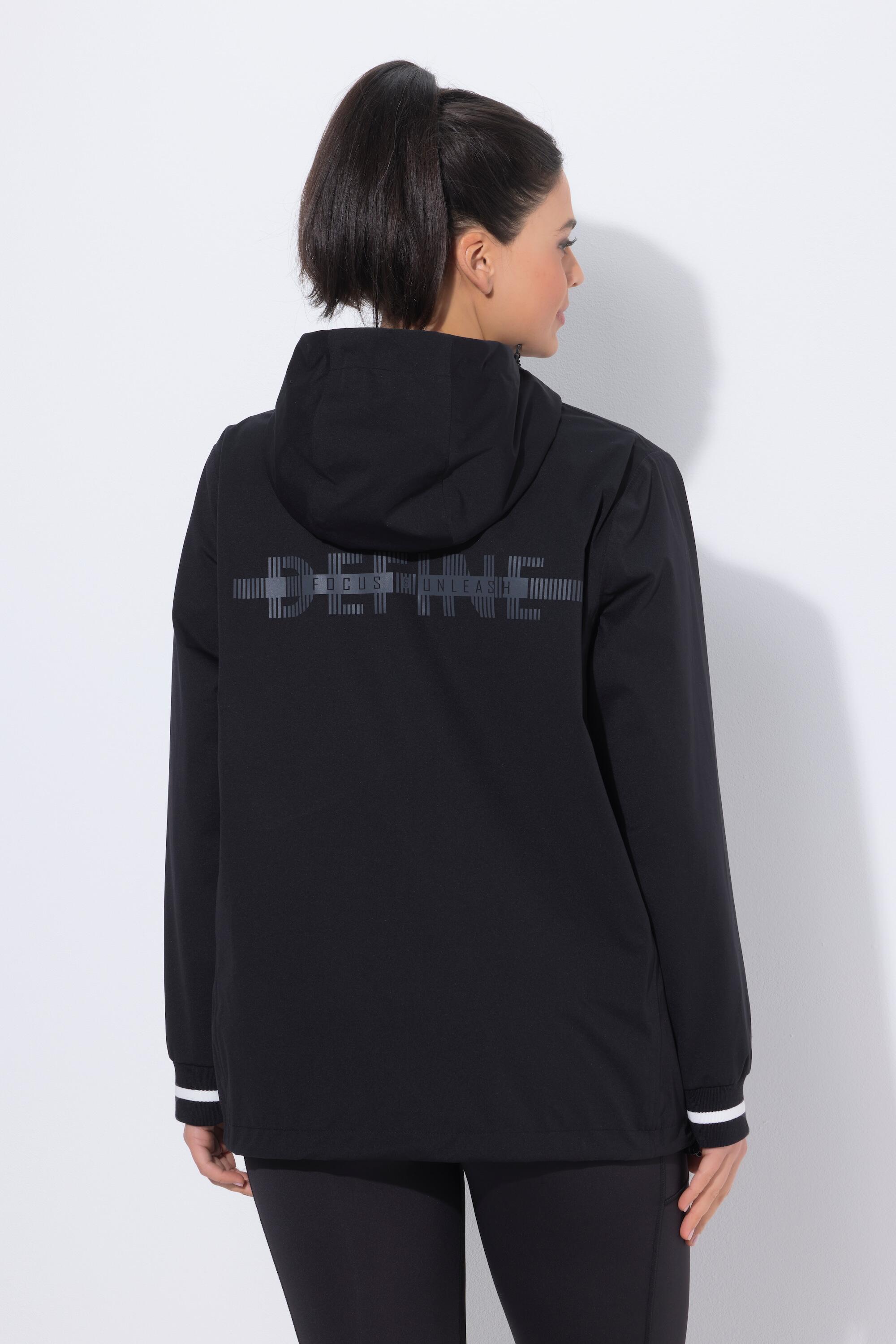 Damen Funktionsjacke wasserdicht Reflektordruck Kapuze 2/7