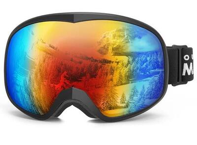 OutdoorMaster OWL KIDS Maschera Sci Bambino Nero OTG Lente Torica UV400