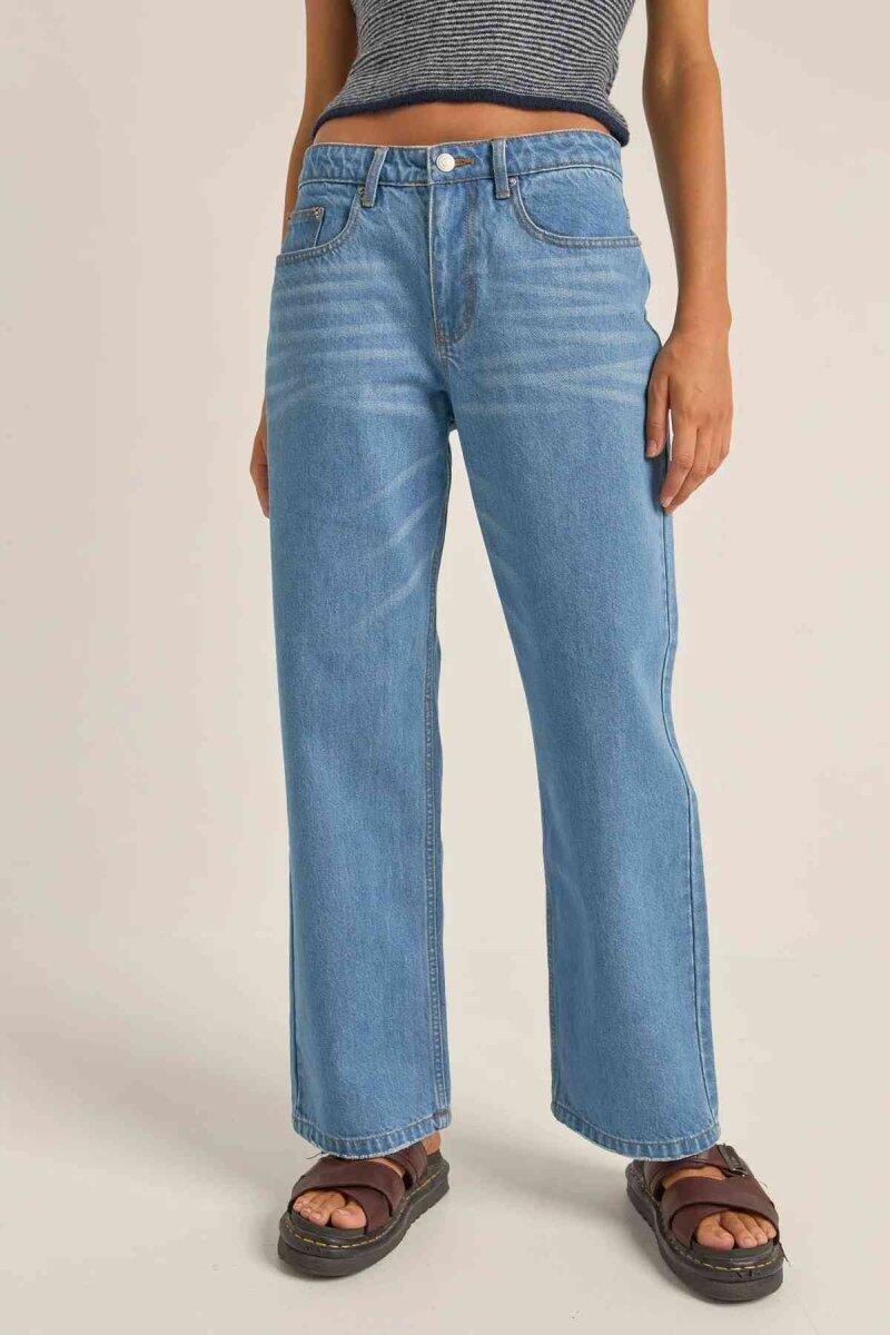 Ausgewaschen - Denim Hose Damen 2/4