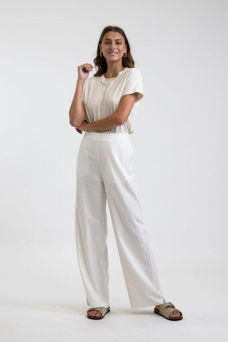 Pantalón de Pierna Ancha Clásico - Pantalon Femme 4/4