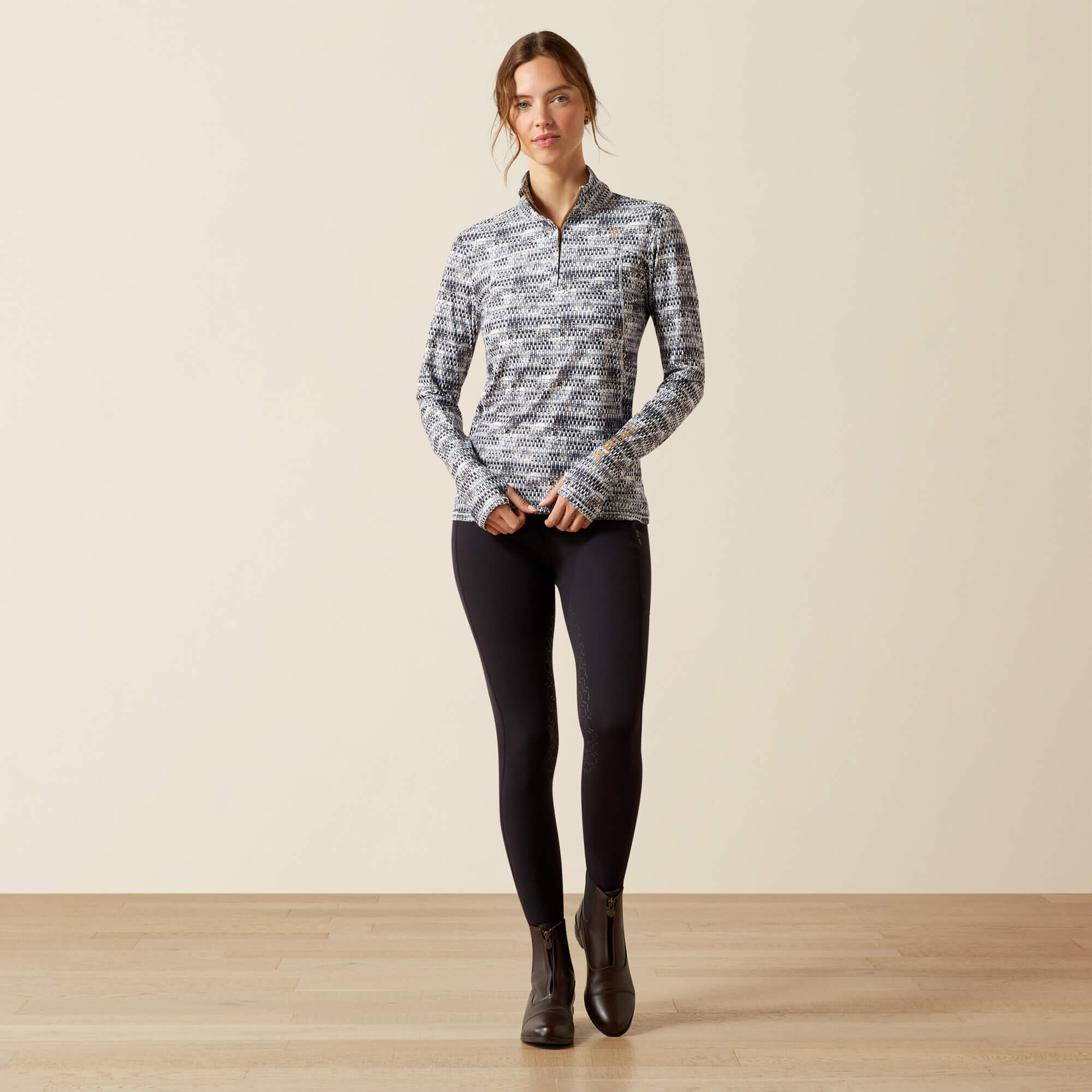 Maillot équitation 1/4 zip femme Ariat Lowell 3.0 3/4
