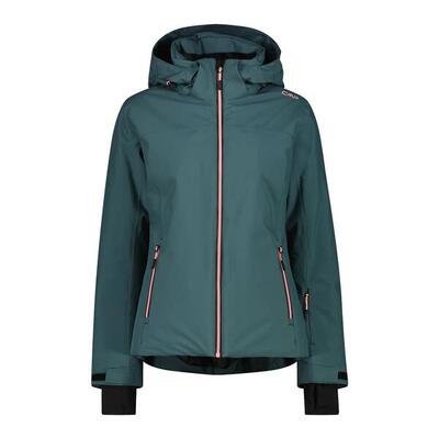 Ski jassen dames - cmp w jacket fix hoody ski - trekgreen