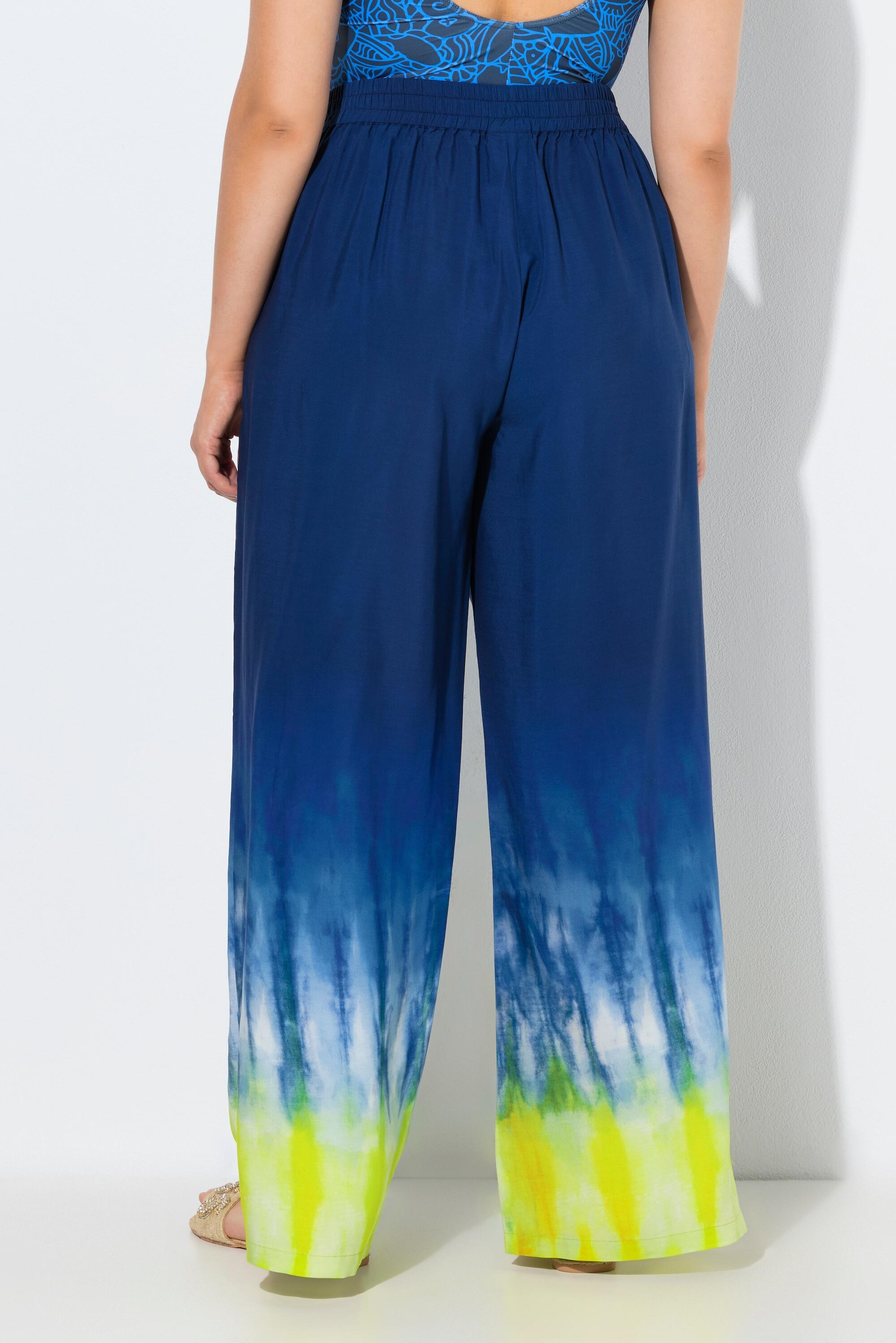 Femme Pantalon palazzo à imprimé Batik jambe large et taille élastique 2/7