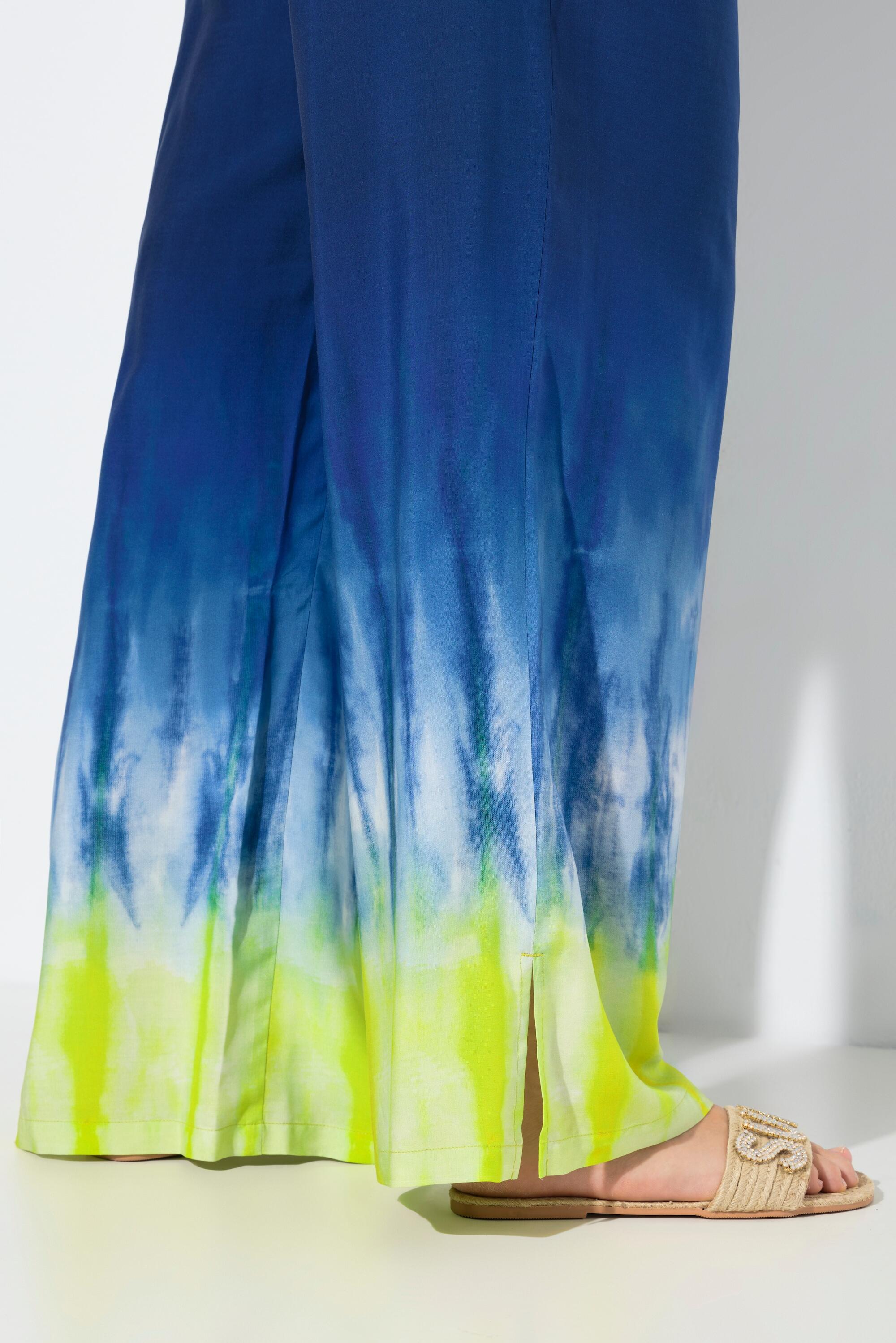 Femme Pantalon palazzo à imprimé Batik jambe large et taille élastique 4/7