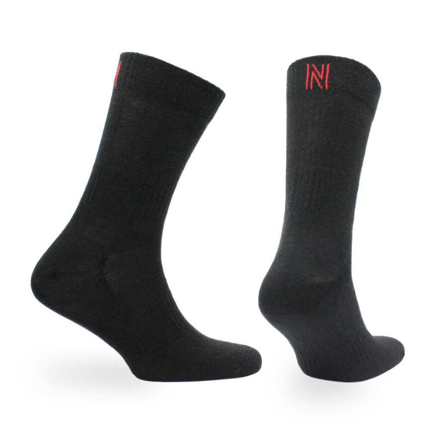 Norfolk Crew Chaussettes de marche en laine mérinos 2 Packs Noirs 39-42 1/1