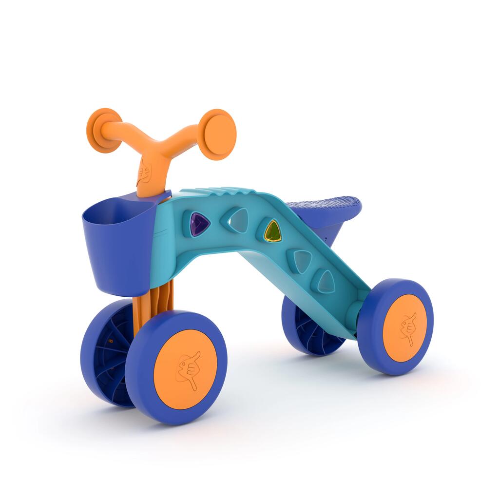 ItsiBitsi Ride on with blocks lime and blue