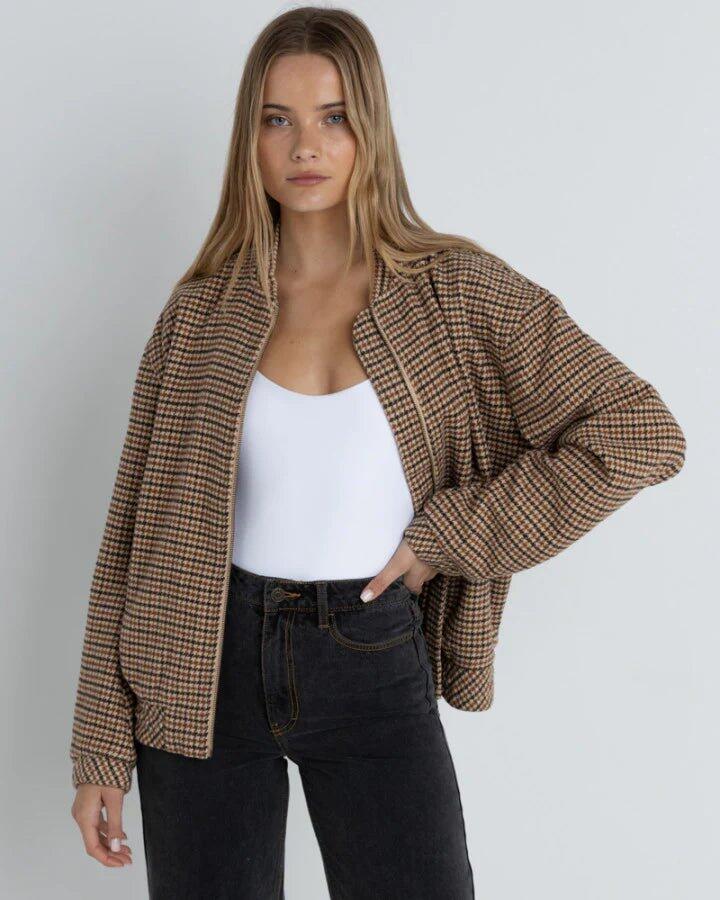 Luca - Veste Oversized Check Bomber - Veste Femme 3/4