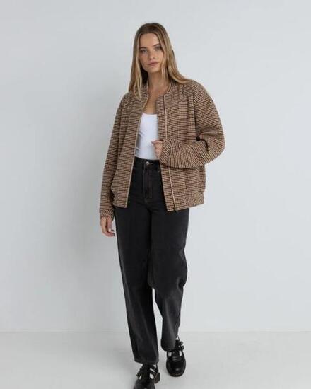 Luca - Veste Oversized Check Bomber - Veste Femme