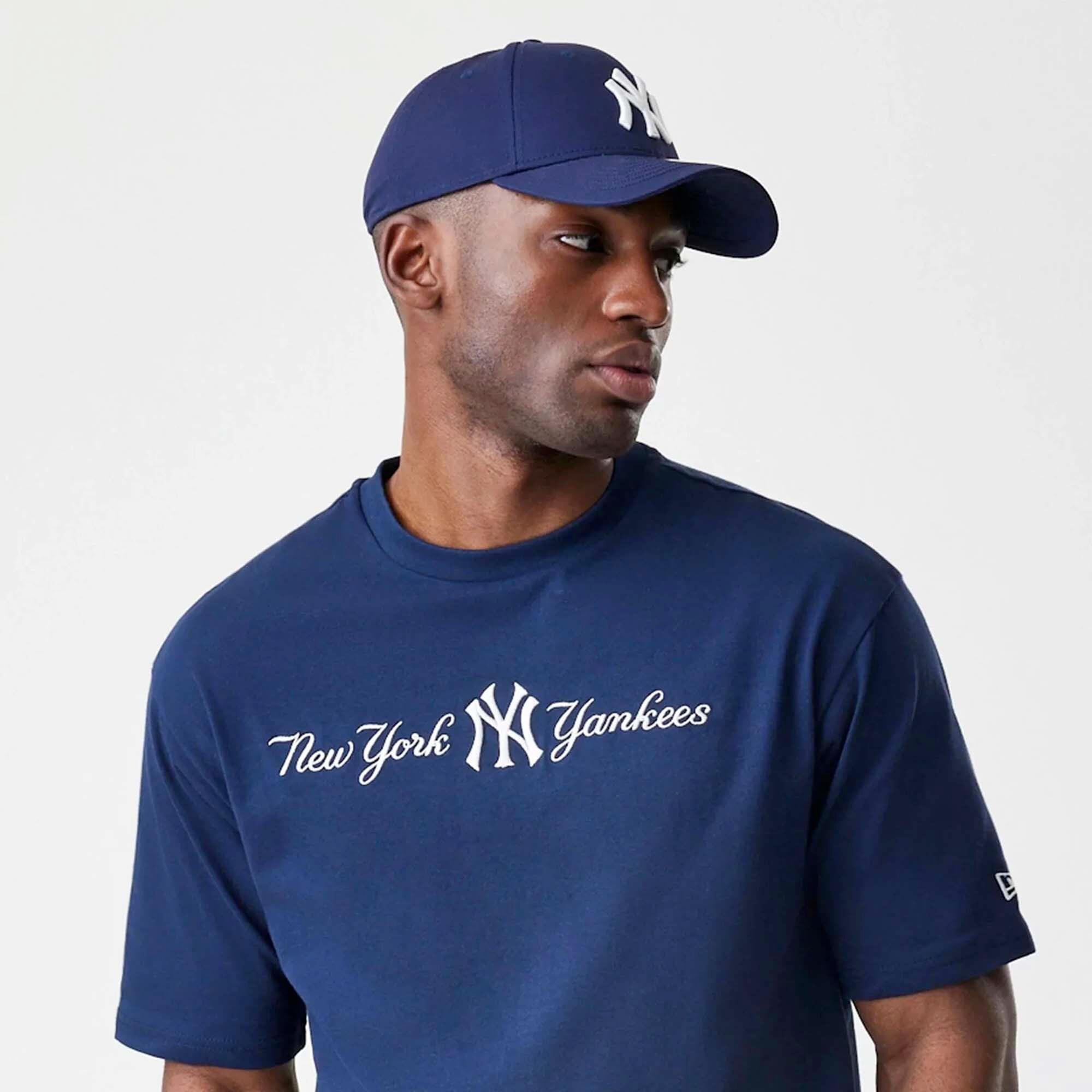 T-Shirt New Era Mlb Script Os Tee Neyyan Nsn Adulto 3/5