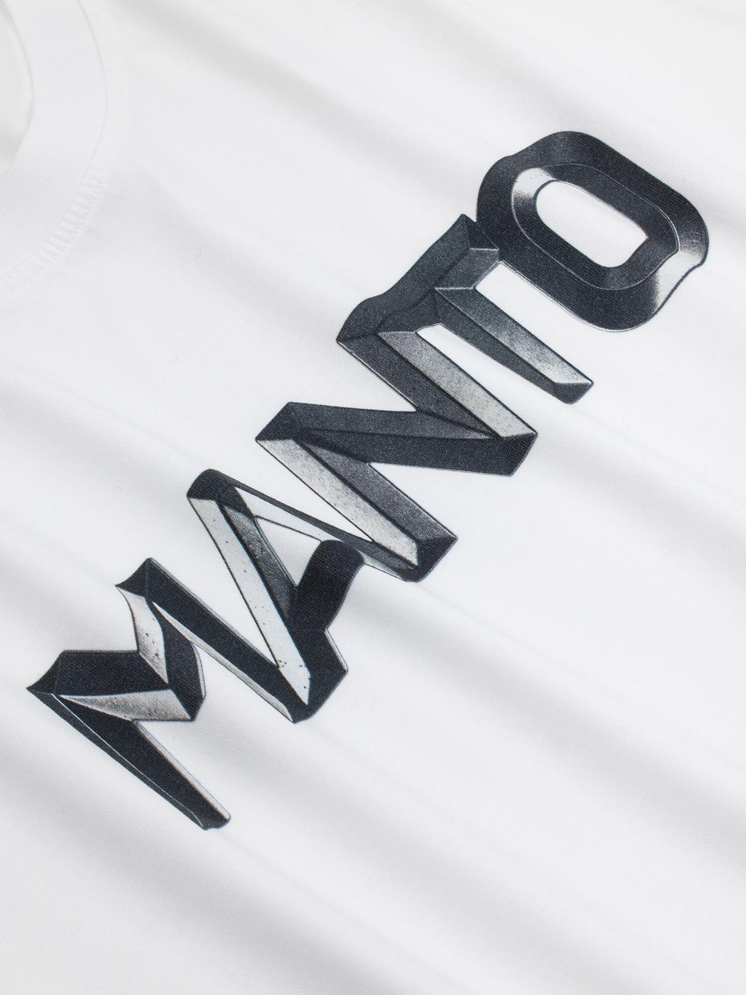 MANTO t-shirt METAL LOGOTYPE biały 2/3