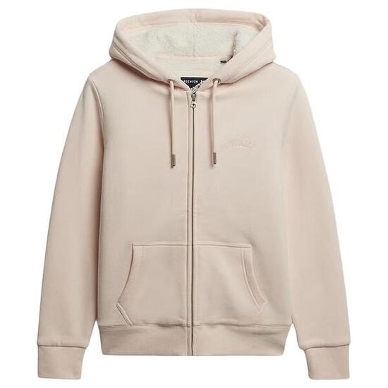 Sweat Zippé Rose Femme Superdry Borg - S