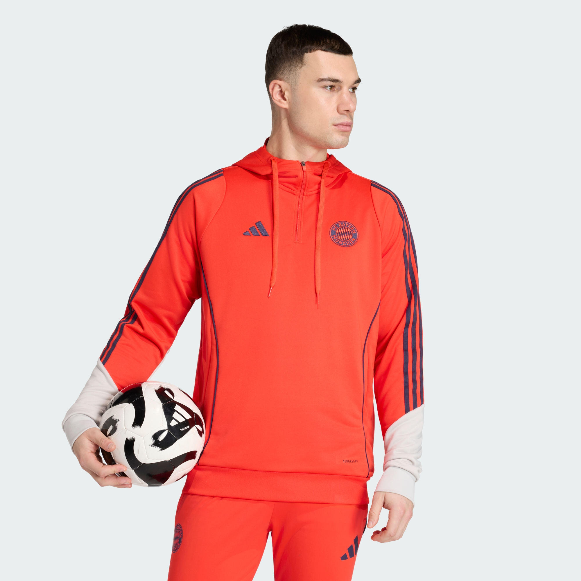 Adidas - Sweat-shirt À Capuche Molleton Fc Bayern 25/26 - Sweat-shirt - Rouge - Decathlon