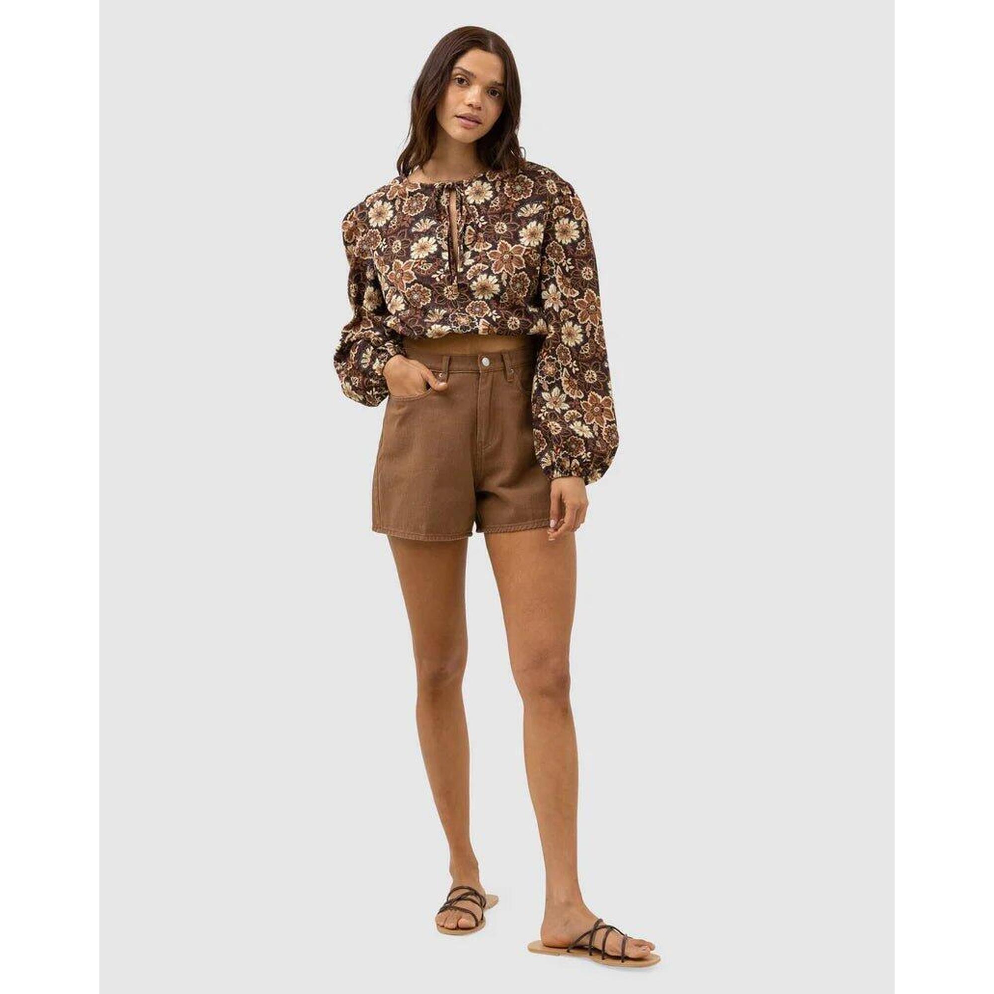 Rhythm - Cantabria Floral - L/s Top Femme - Débardeur - Marron - Decathlon