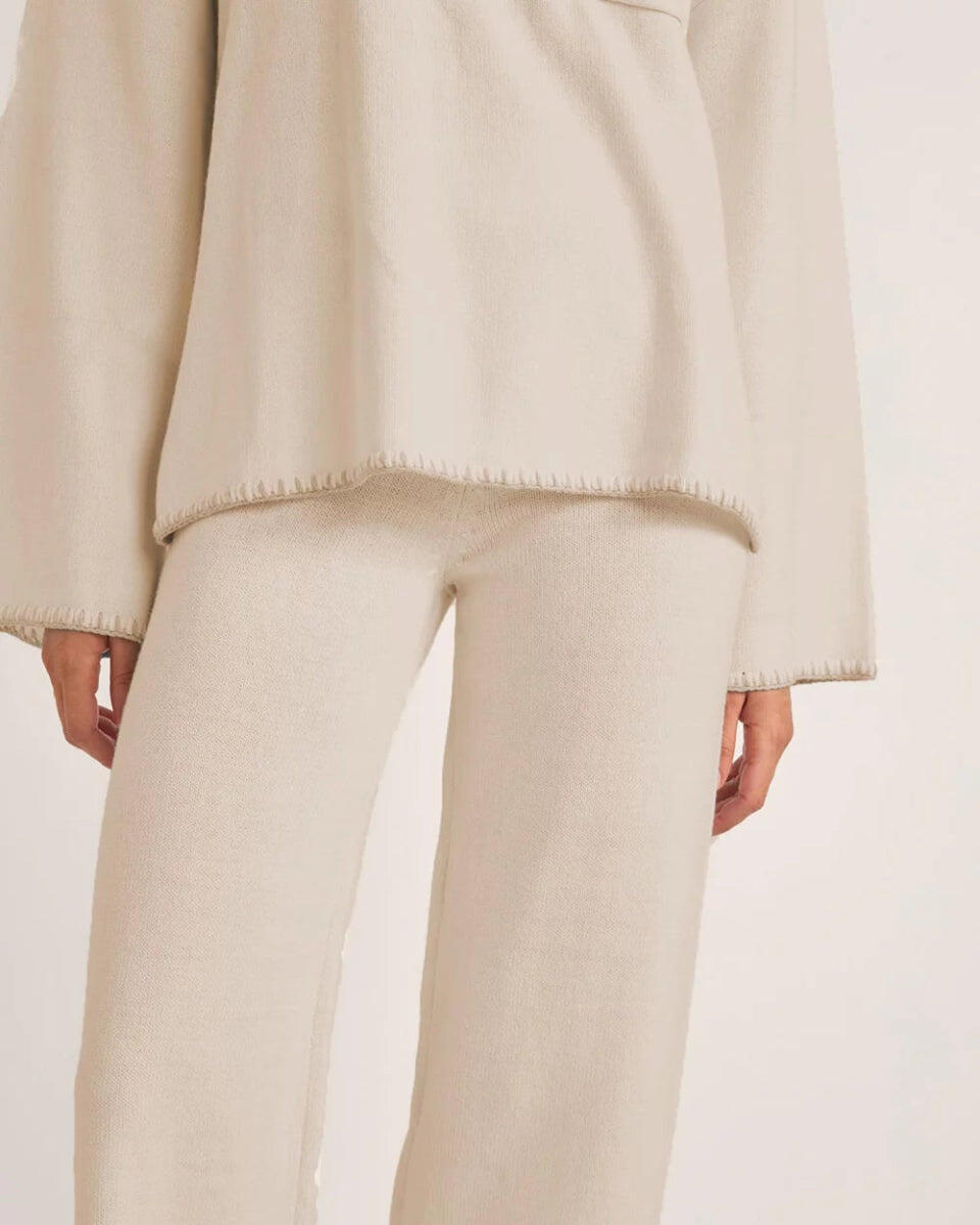 Pantaloni Donna Bondi Knit a Gamba Dritta 3/4
