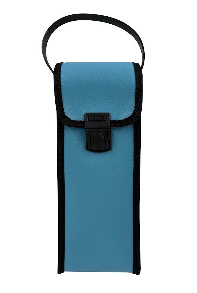 Sacoche souple pvc Bleu Aqua pour 3 boules de pétanque et cochonnet avec poignée 2/2