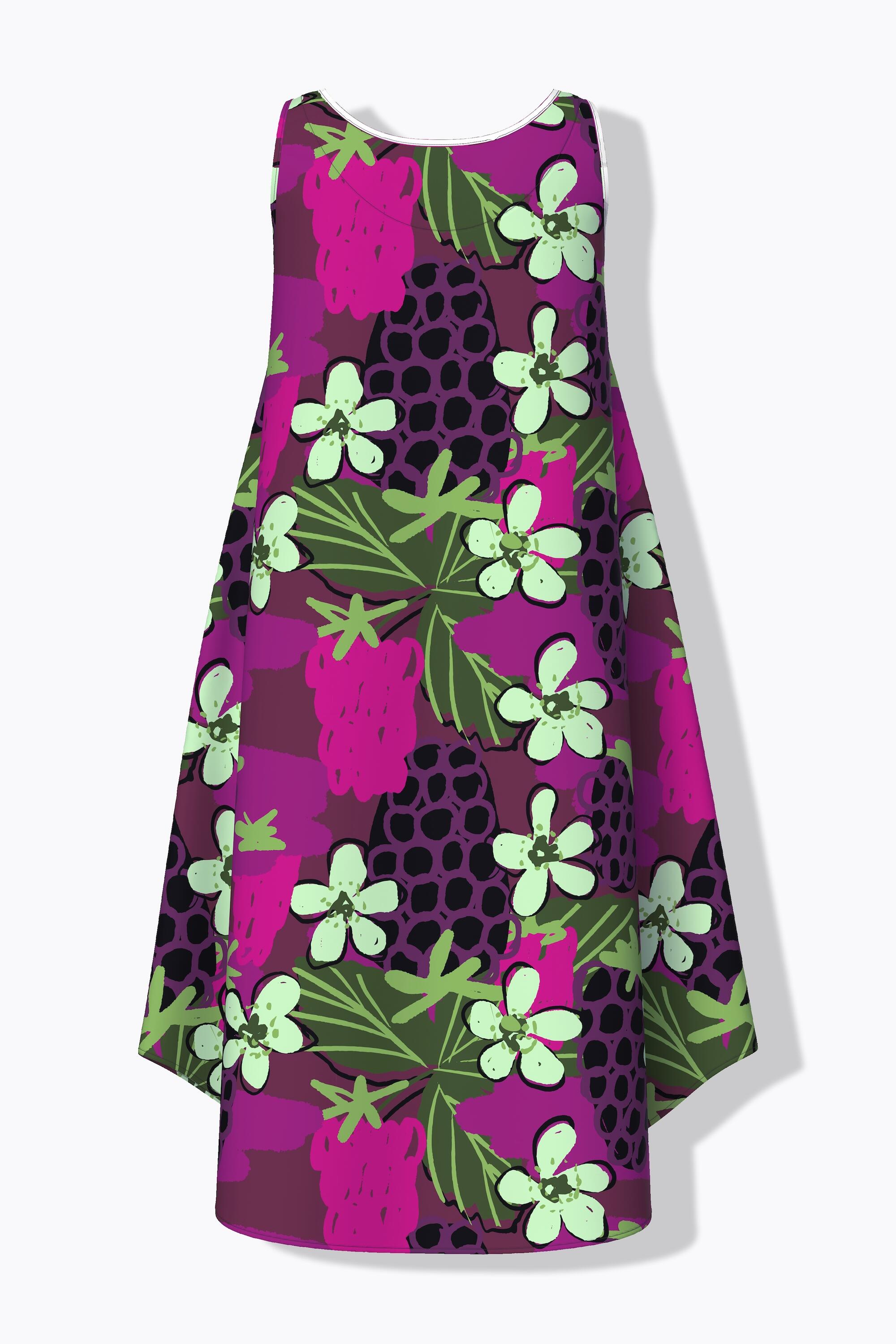 Femme Robe midi sans manches décolleté rond et imprimé floral coupe évasée 7/7