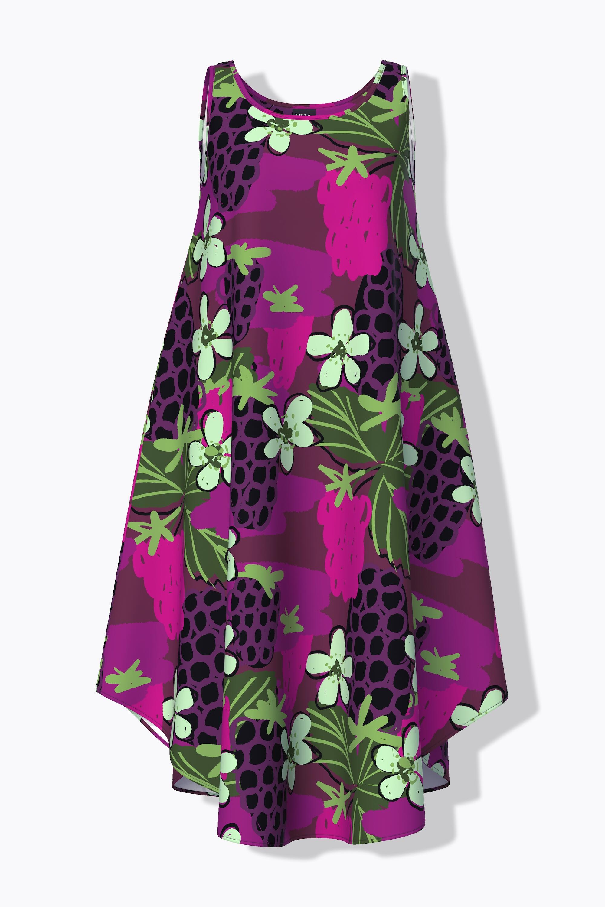 Femme Robe midi sans manches décolleté rond et imprimé floral coupe évasée 6/7