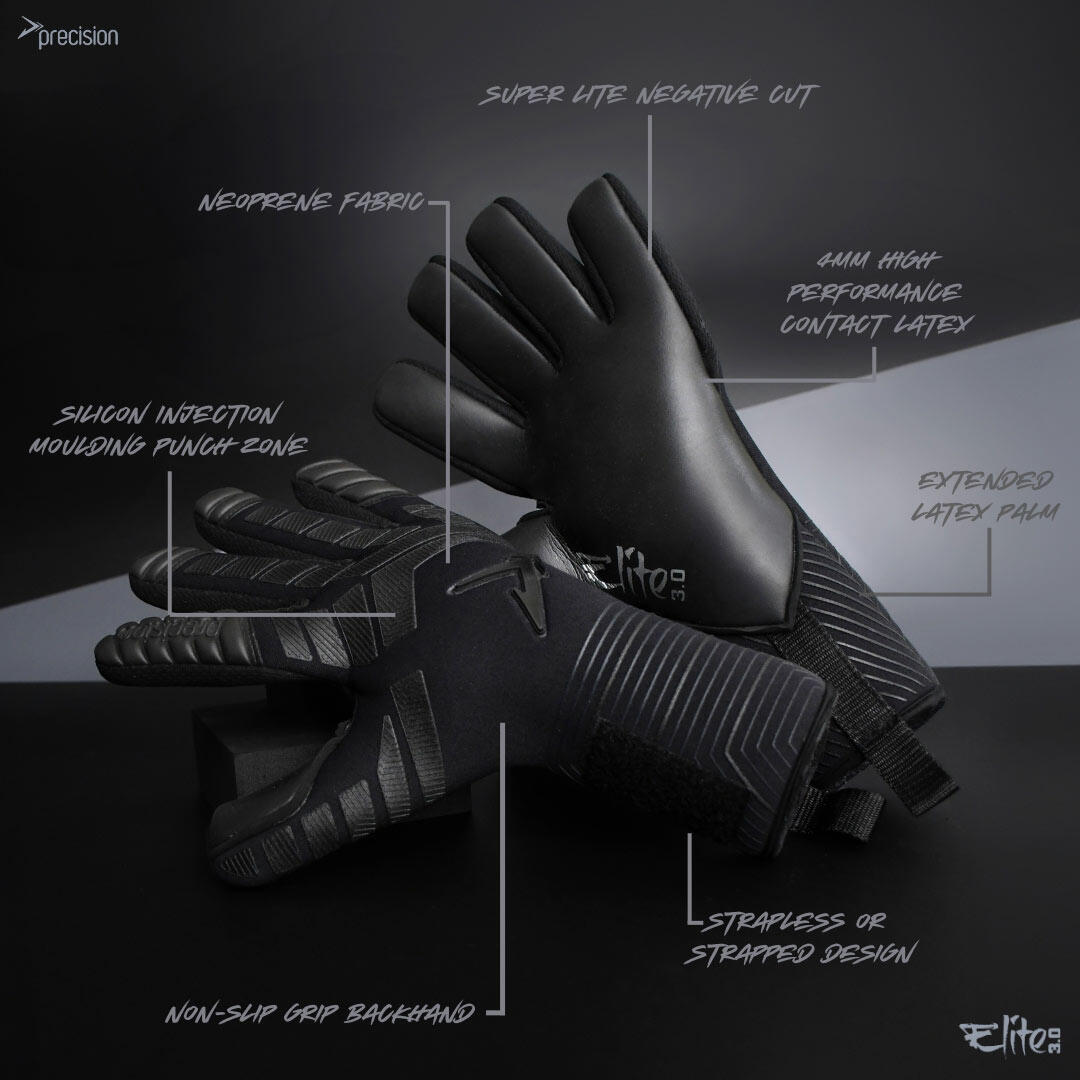 Gants de gardien enfant Precision Elite 3.0 Blackout Contact 2/5