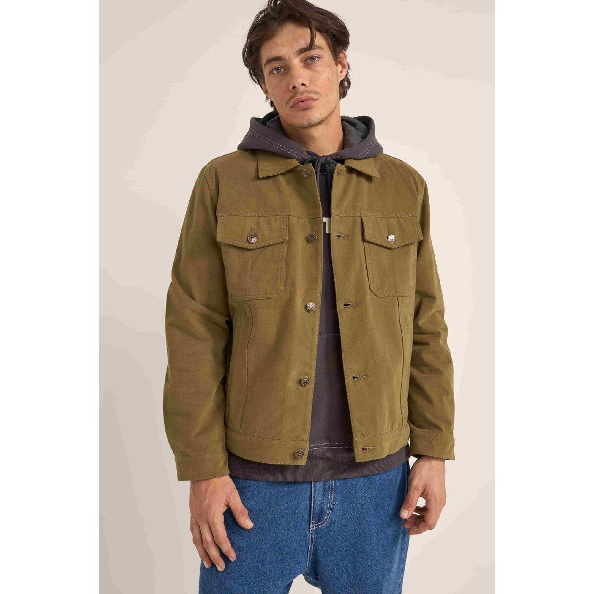 Rhythm - Brushed  Twill Trucker - Veste Homme - Sweat-shirt - Vert - Decathlon