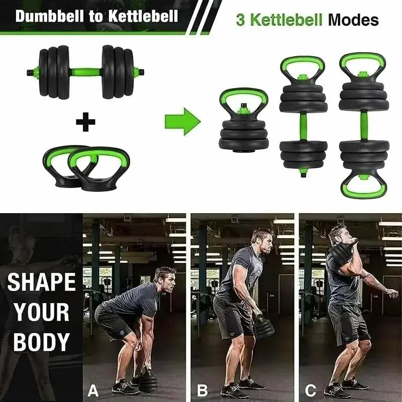 Set gantere reglabile kettlebell FitTronic 7 in 1 de 20 kg GKF20 3/6