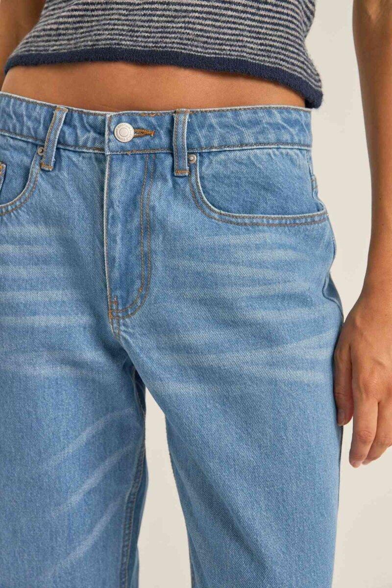 Ausgewaschen - Denim Hose Damen 3/4
