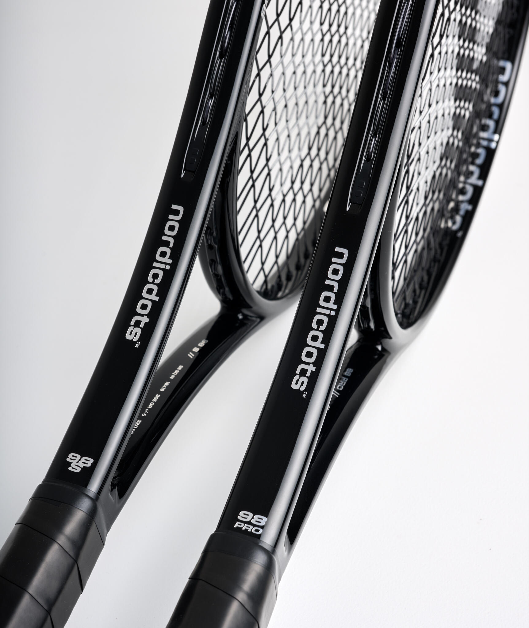 Tennisschläger Modell 98 Pro Schwarzer Glanz 3/4