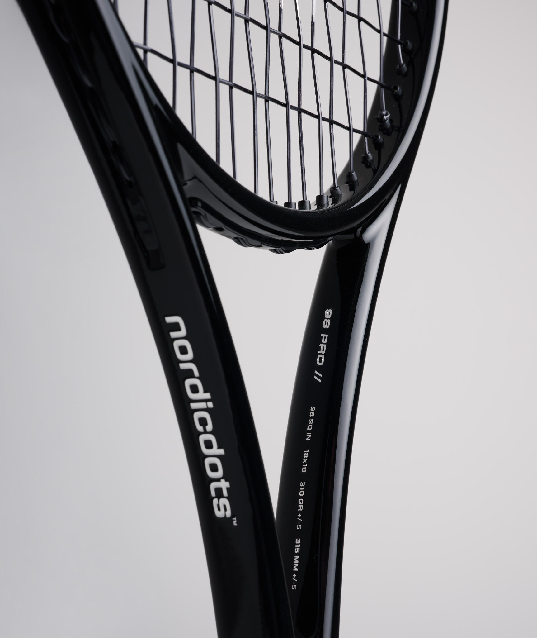 Tennisschläger Modell 98 Pro Schwarzer Glanz 2/4