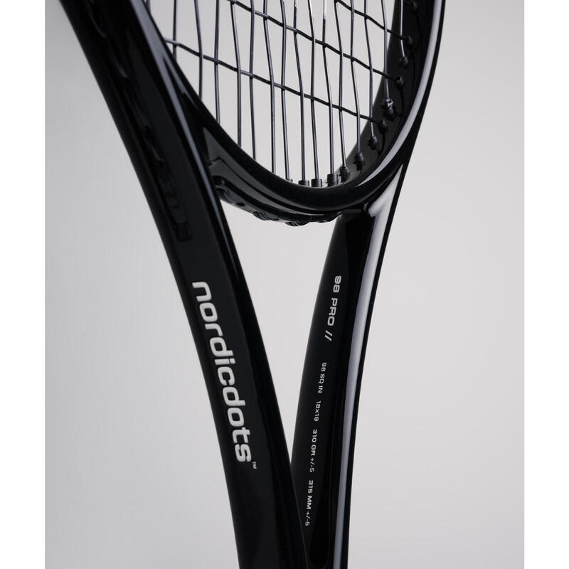Rachetă de tenis model 98 Pro - Negru lucios