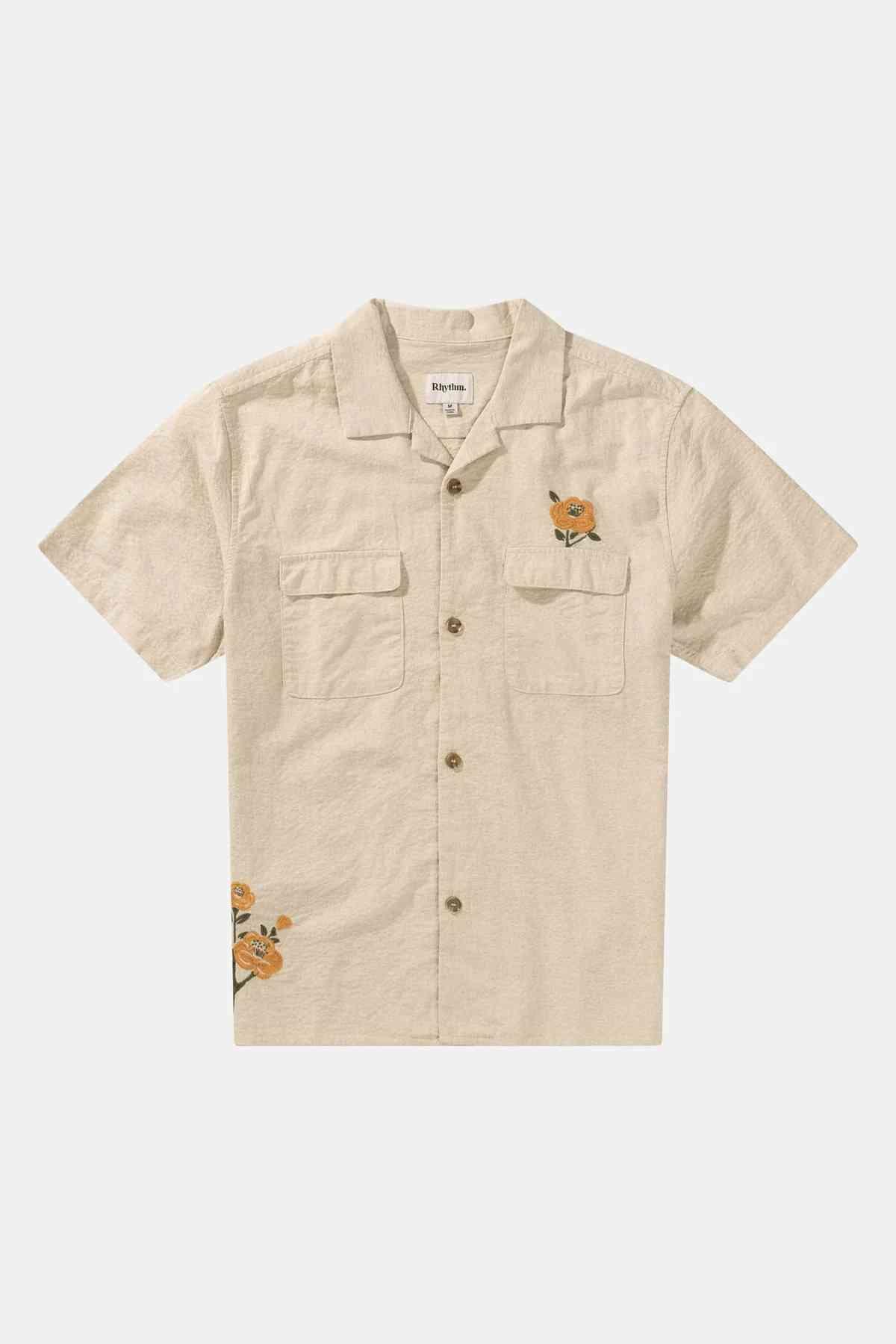 Seersucker bordado - Camisa de hombre S/S 6/6