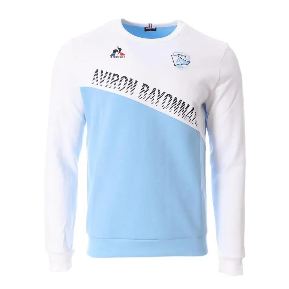 Men's Le Coq Sportif Fanwear White/Blue Sweatshirt 1/3