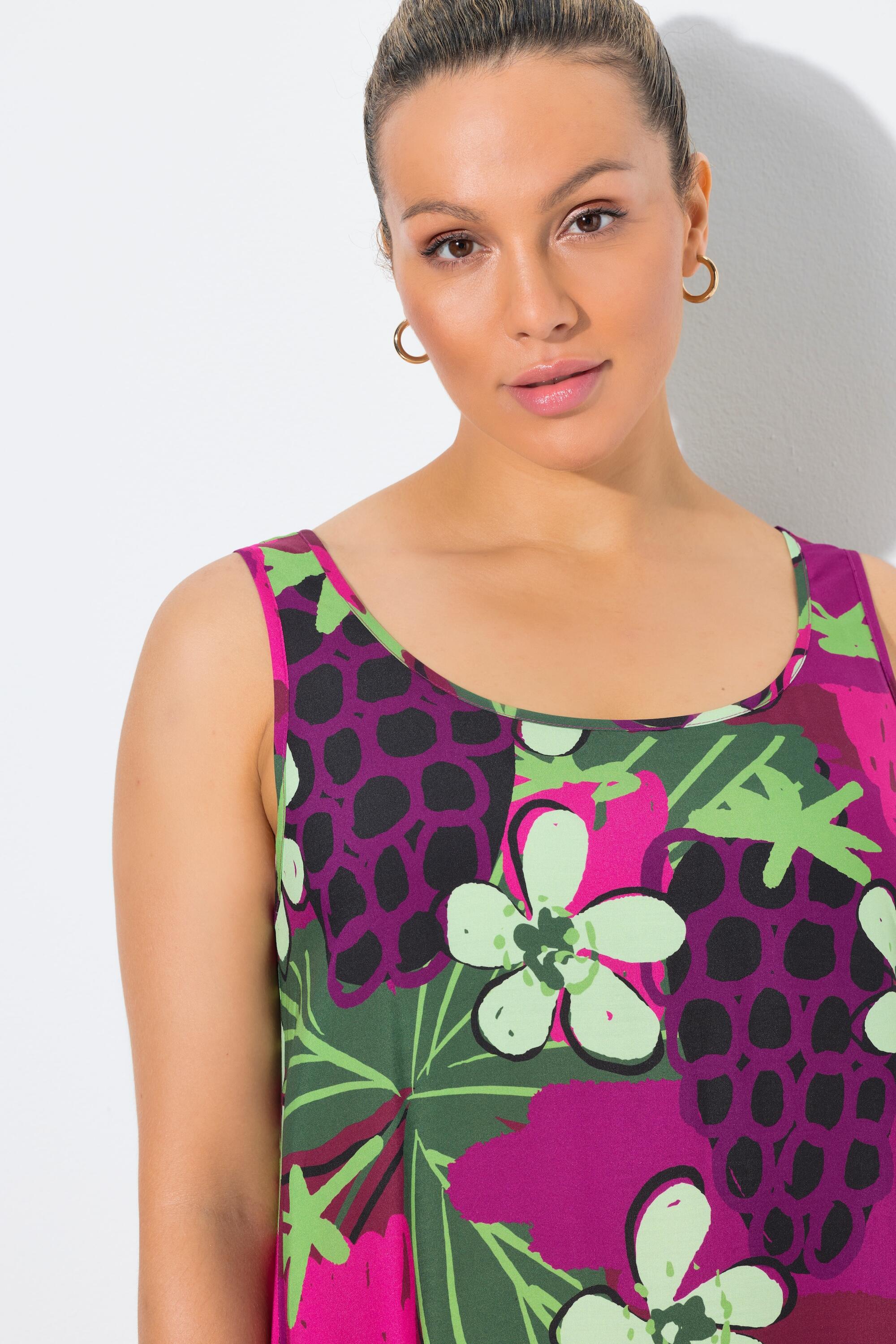 Femme Robe midi sans manches décolleté rond et imprimé floral coupe évasée 3/7