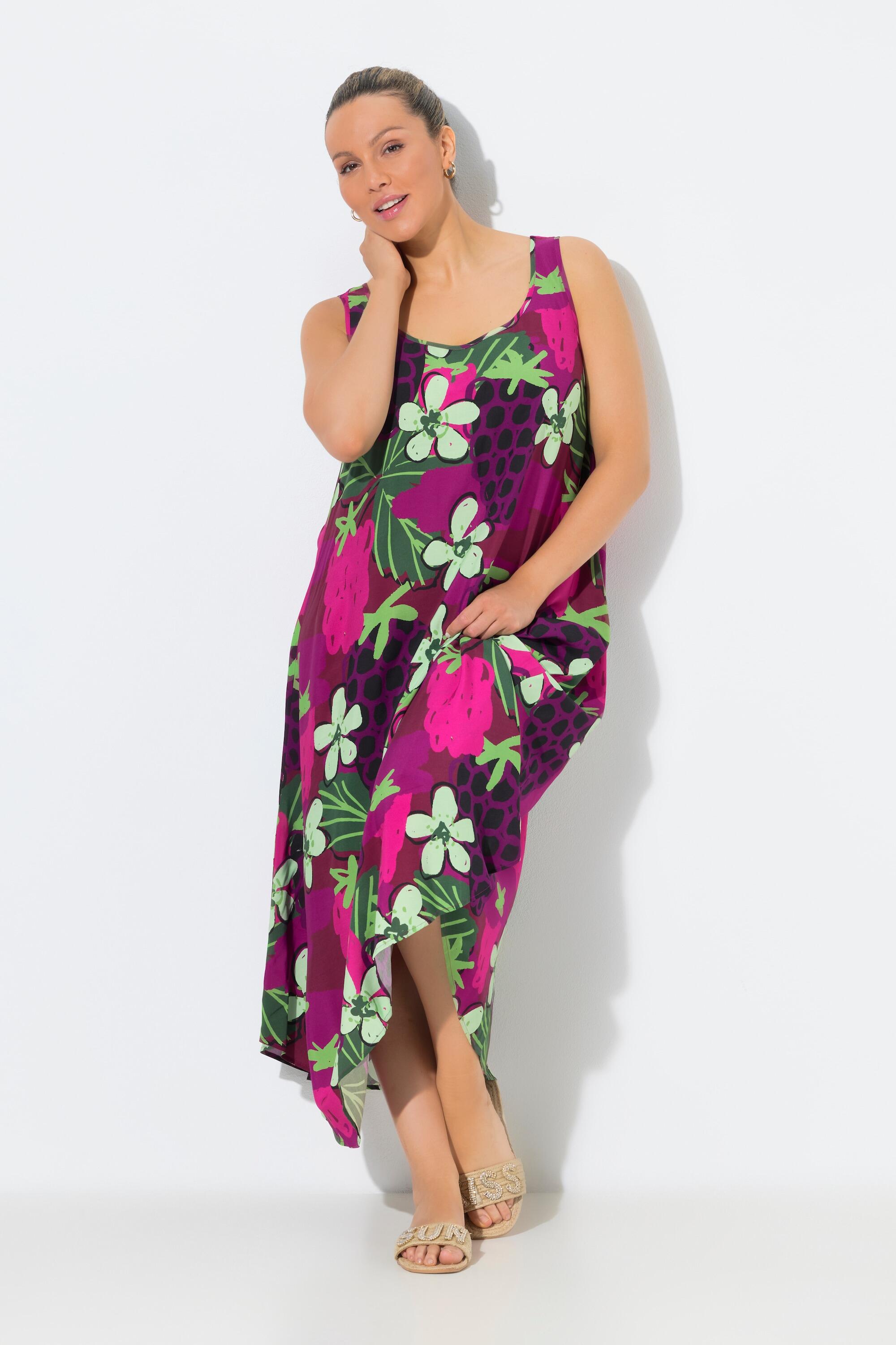 Femme Robe midi sans manches décolleté rond et imprimé floral coupe évasée 5/7