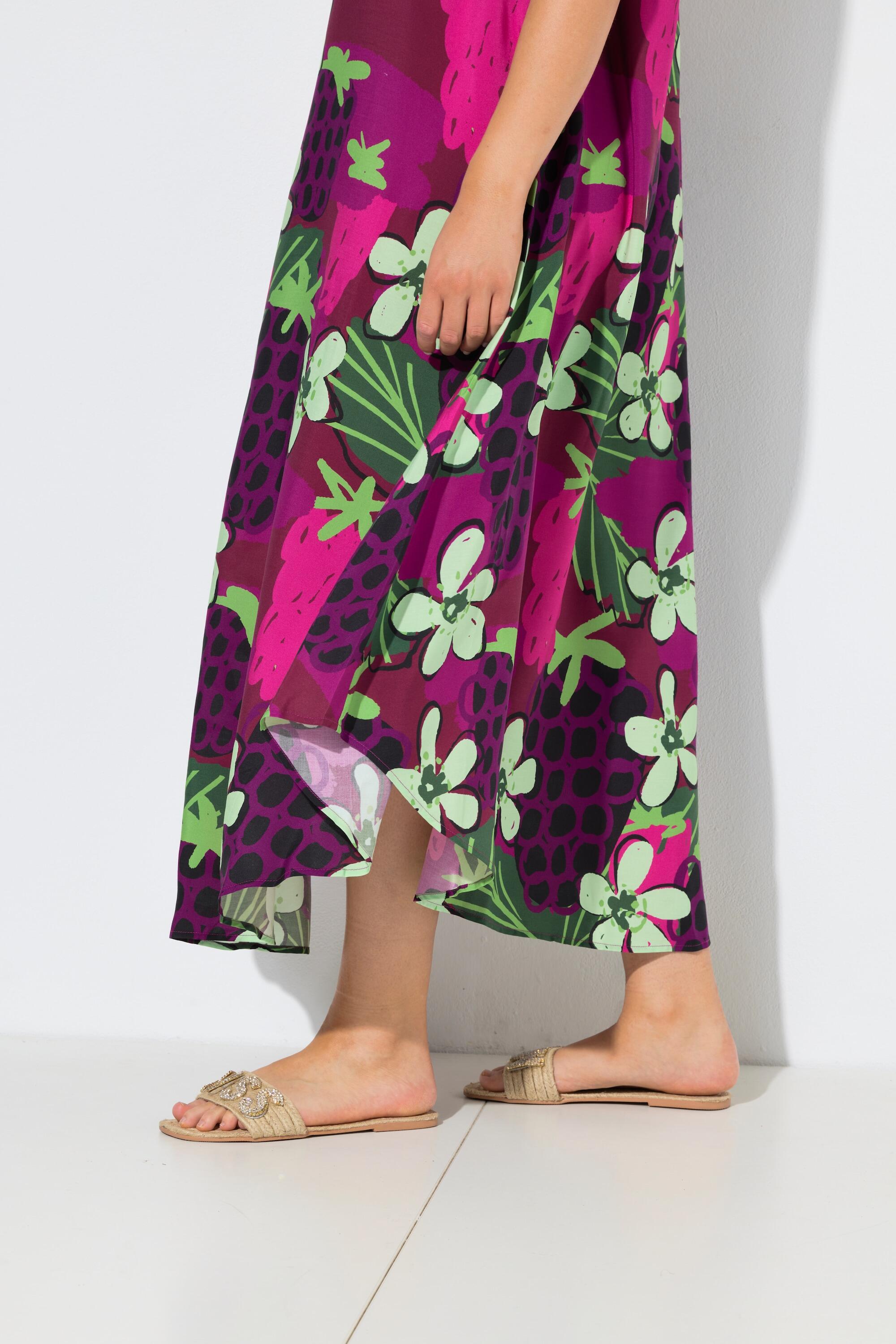 Femme Robe midi sans manches décolleté rond et imprimé floral coupe évasée 4/7