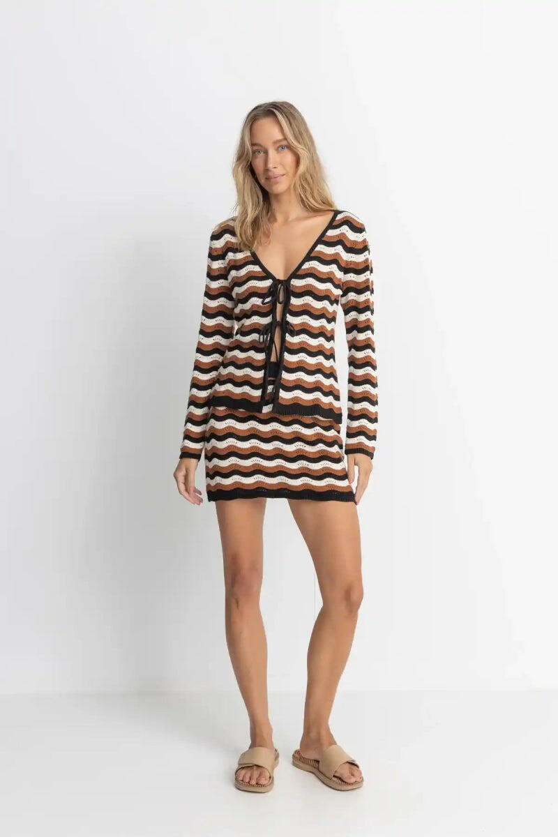 Venice Knit Tie Front - L/S Top Femme 6/6