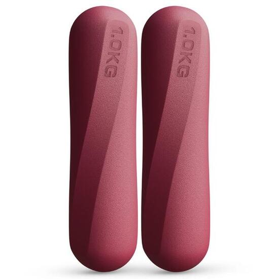 Haltères Pilates 1 kg en silicone - set de 2 pour Pilates & Yoga