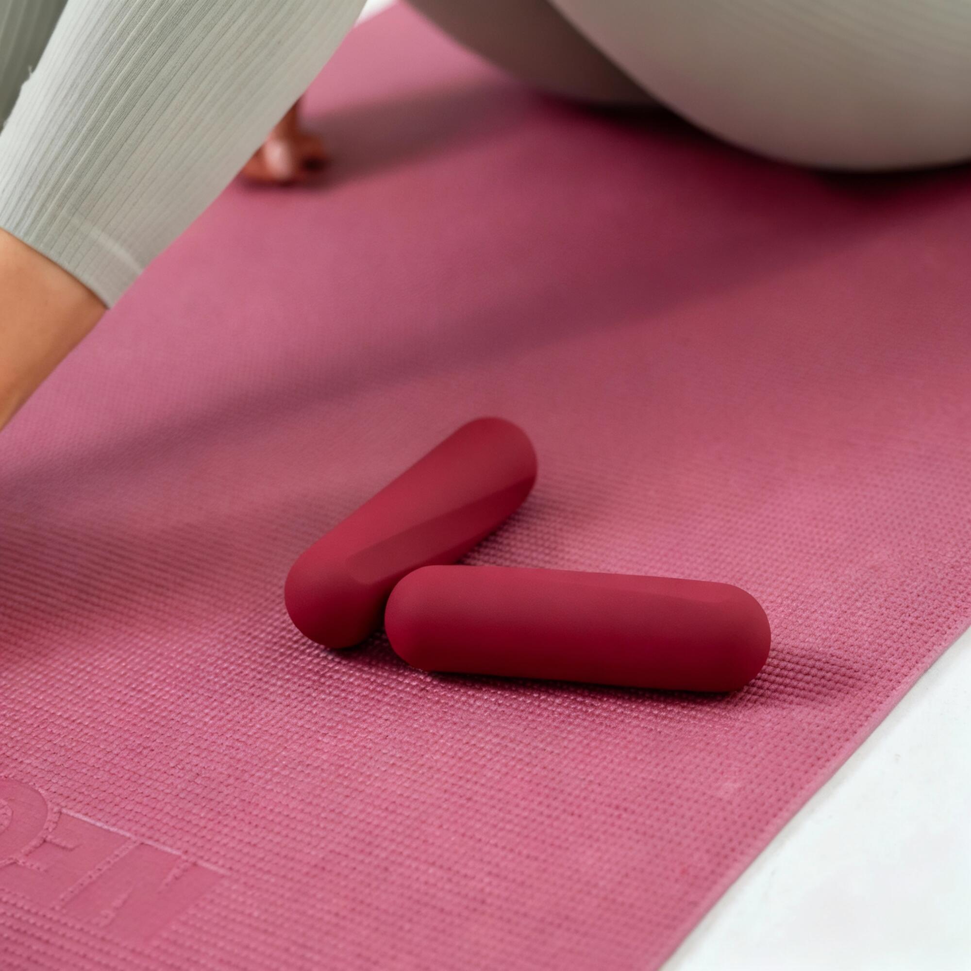 Pilates Hanteln 1 kg Silikon - Kurzhanteln 2er Set für Pilates & Yoga Workout 6/6