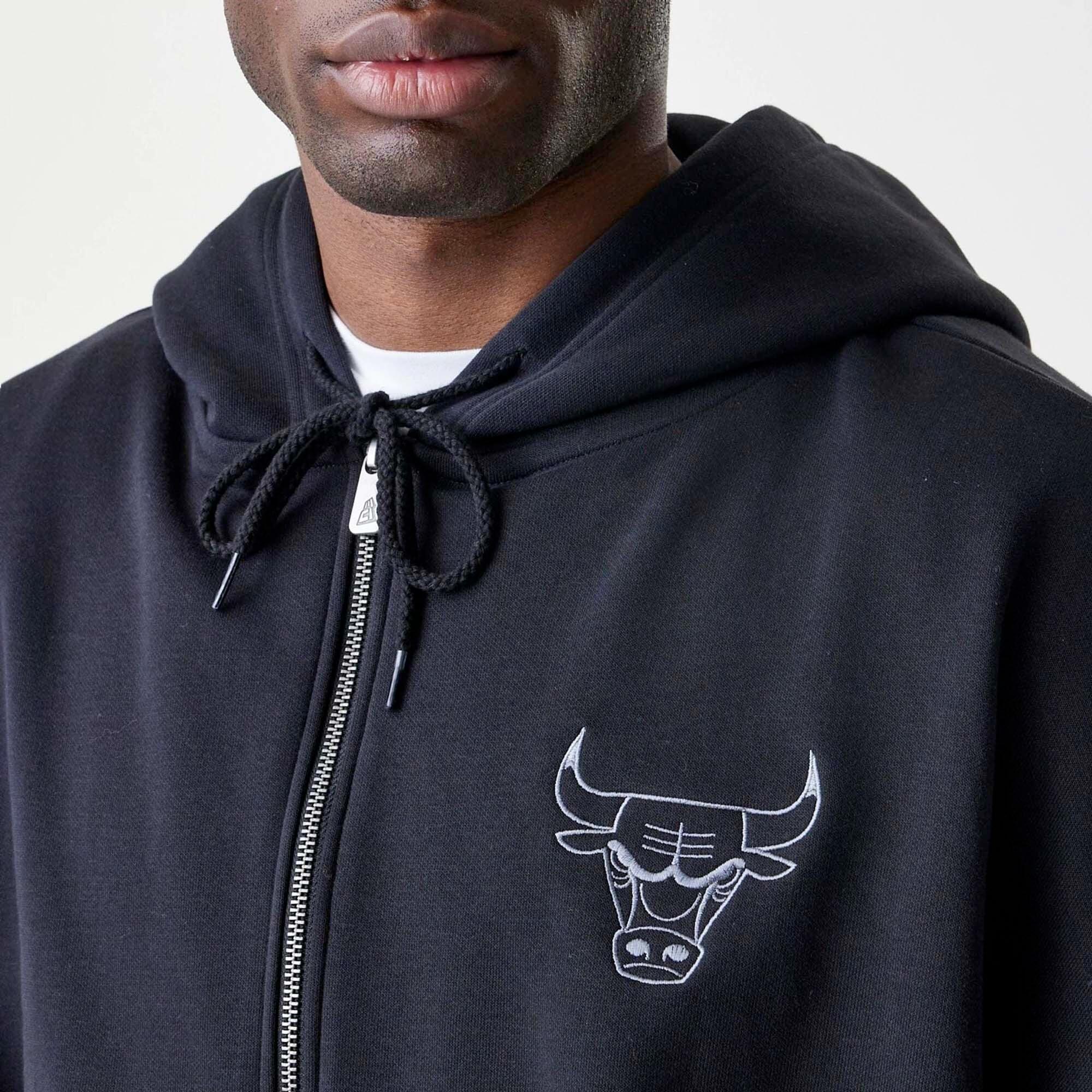 Sweatshirt à capuche zippé New Era Chicago Bulls NBA Linear 5/5