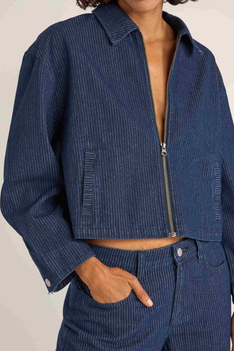 Pinstripe Cropped - Veste Femme 2/4